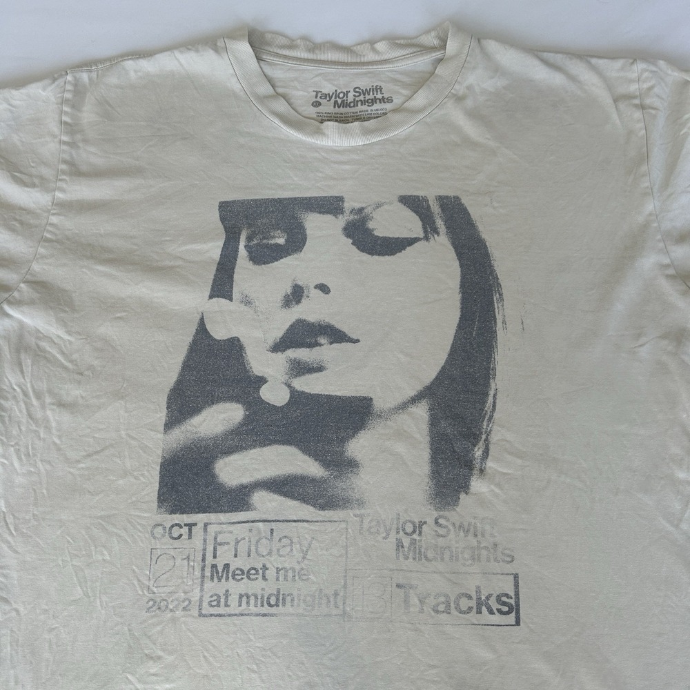 2022 Taylor Swift Midnights Album Promo Shirt Mens XL Authentic Graphic Tee